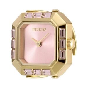 Invicta Mini Angel Women Gold Pink Crystal Ring Watch 21.5mm 49586 New